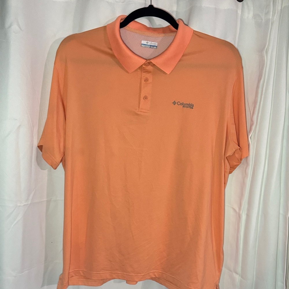 Columbia Men's Polo Peachy Orange size XXL